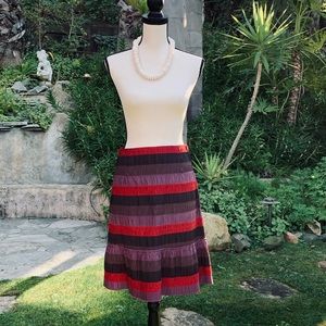 Jill Michelle red and purple skirt, size 2